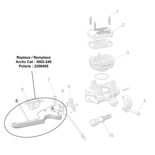 Levier de frein en aluminium - Polaris Matryx