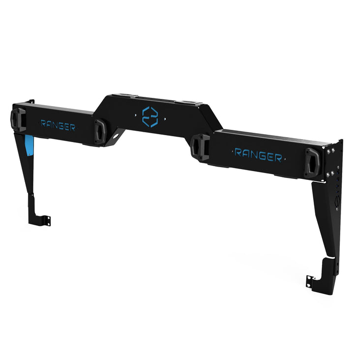 Rendu 3D de l’adaptateur LinQ de cabine Itek pour Polaris Ranger 570 Midsize en couleur zenith blue