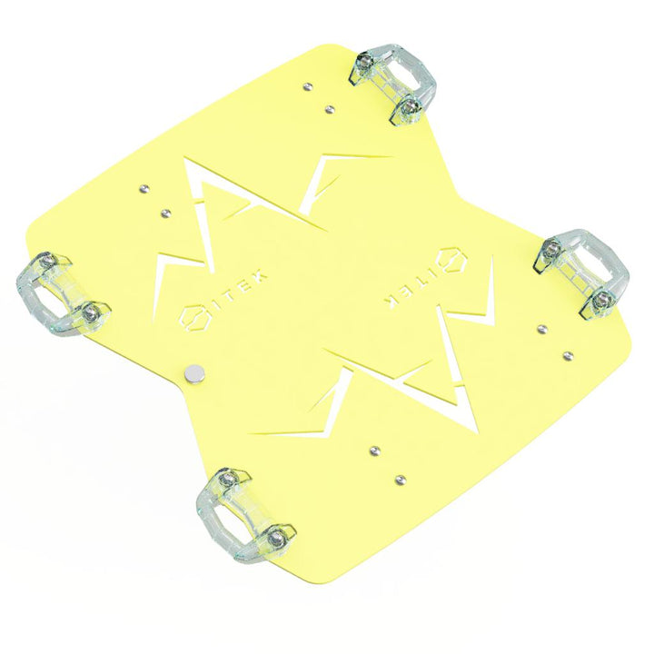 Adaptateur Milwaukee Packout vers Ski-Doo LinQ double en aluminium pour motoneige Jaune Éclatant