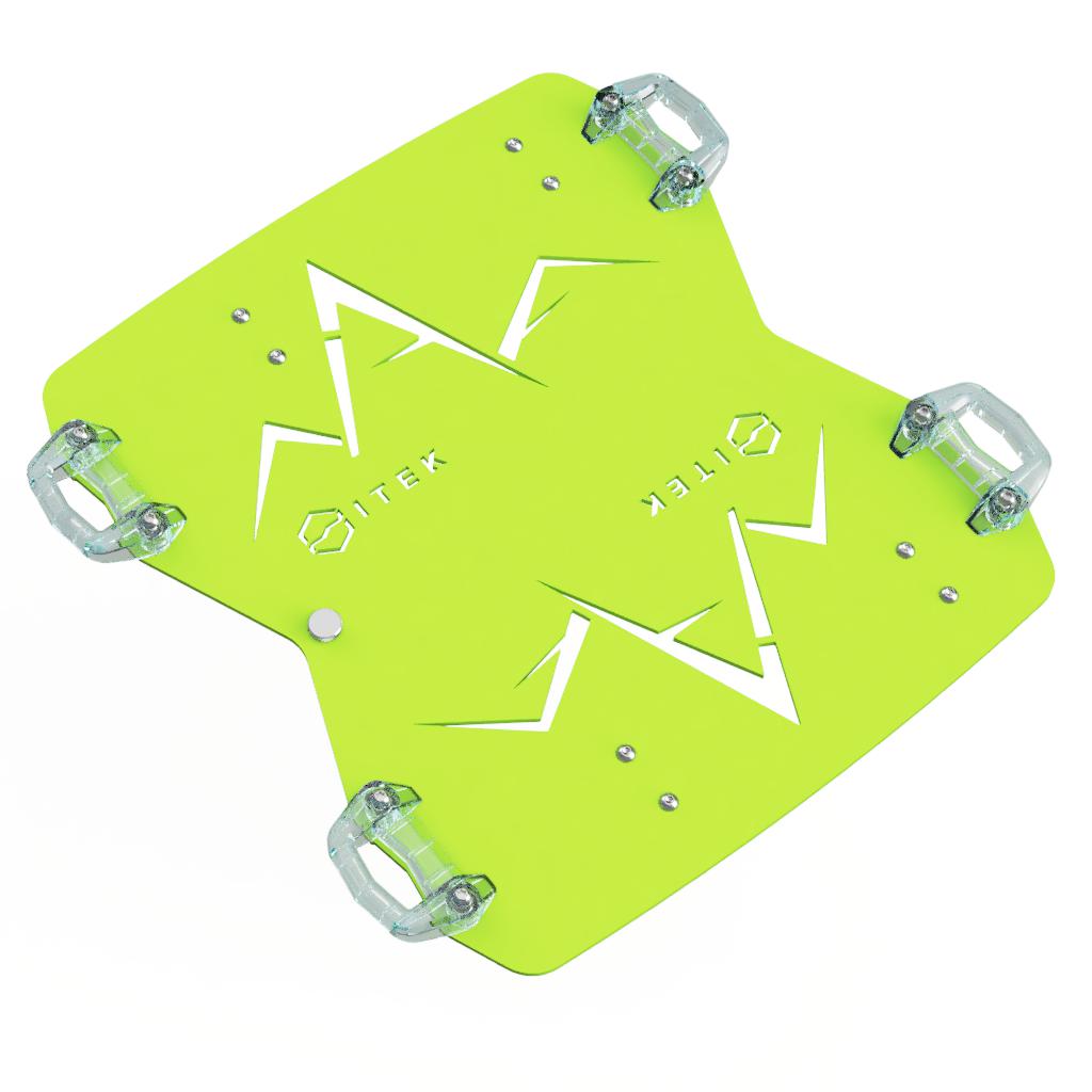 Adaptateur Milwaukee Packout vers Ski-Doo LinQ double en aluminium pour motoneige Vert Mante