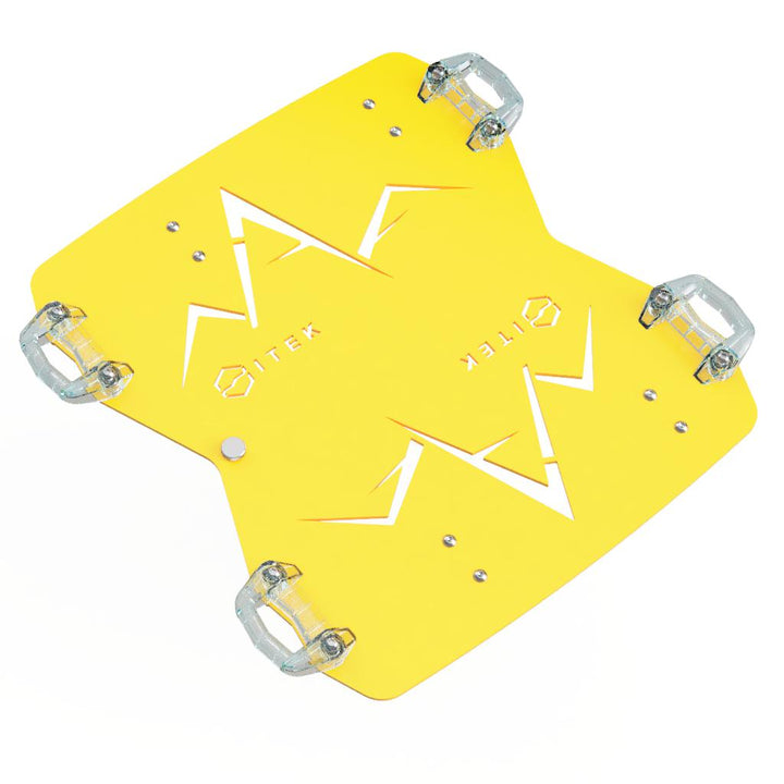 Adaptateur Milwaukee Packout vers Ski-Doo LinQ double en aluminium pour motoneige Jaune Neo