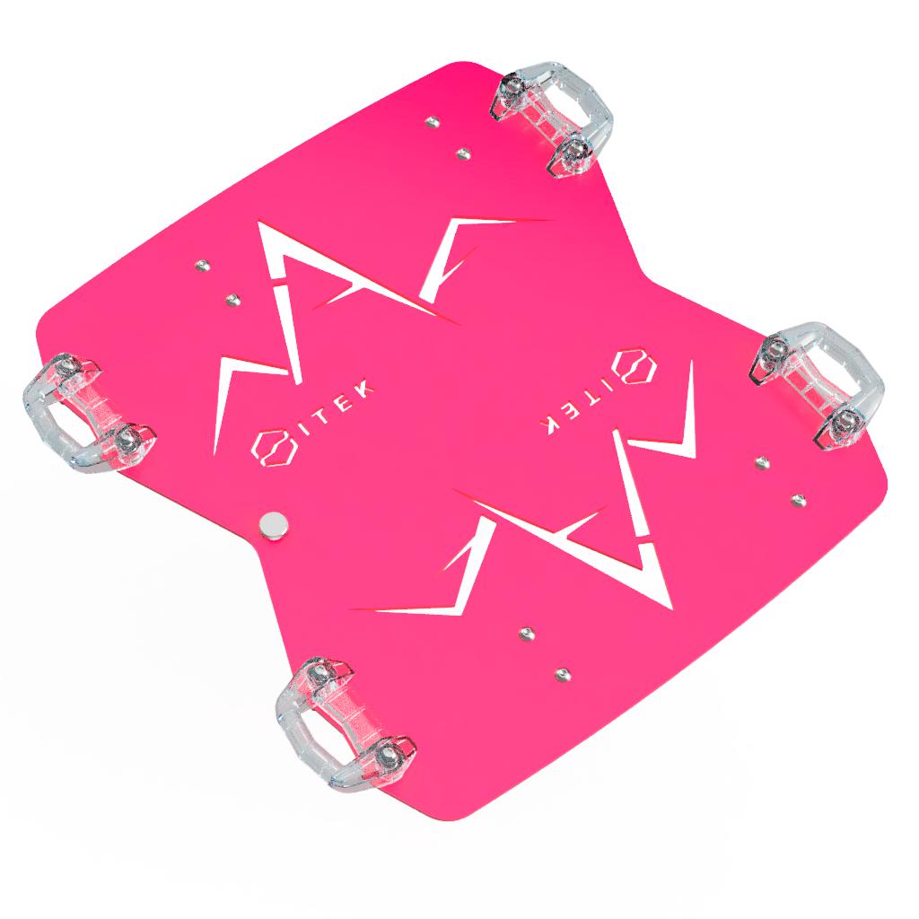 Adaptateur Milwaukee Packout vers Ski-Doo LinQ double en aluminium pour motoneige rose