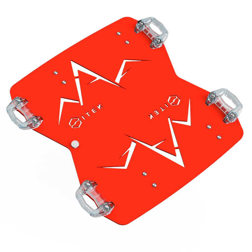 Adaptateur Milwaukee Packout vers Ski-Doo LinQ double en aluminium pour motoneige rouge