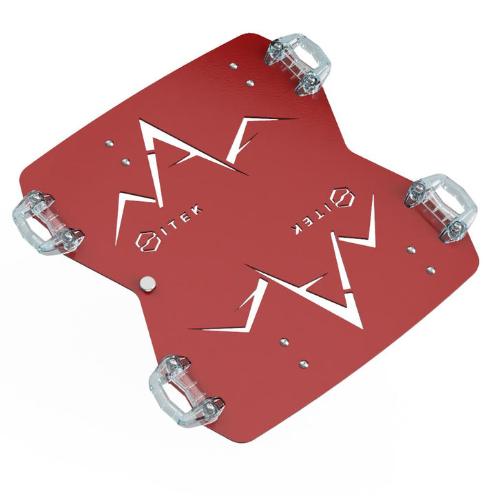 Adaptateur Milwaukee Packout vers Ski-Doo LinQ double en aluminium pour motoneige rouge spartiate