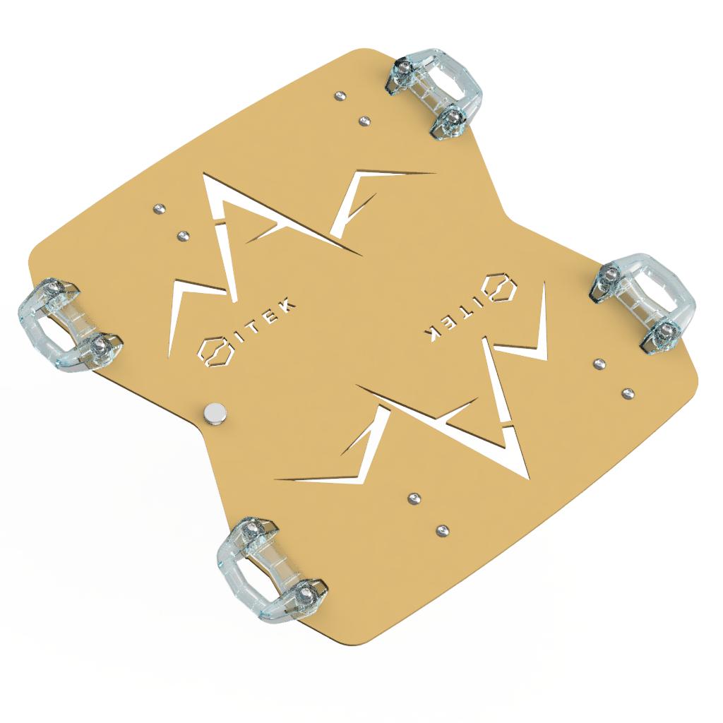 Adaptateur Milwaukee Packout vers Ski-Doo LinQ double en aluminium pour motoneige titane liquide