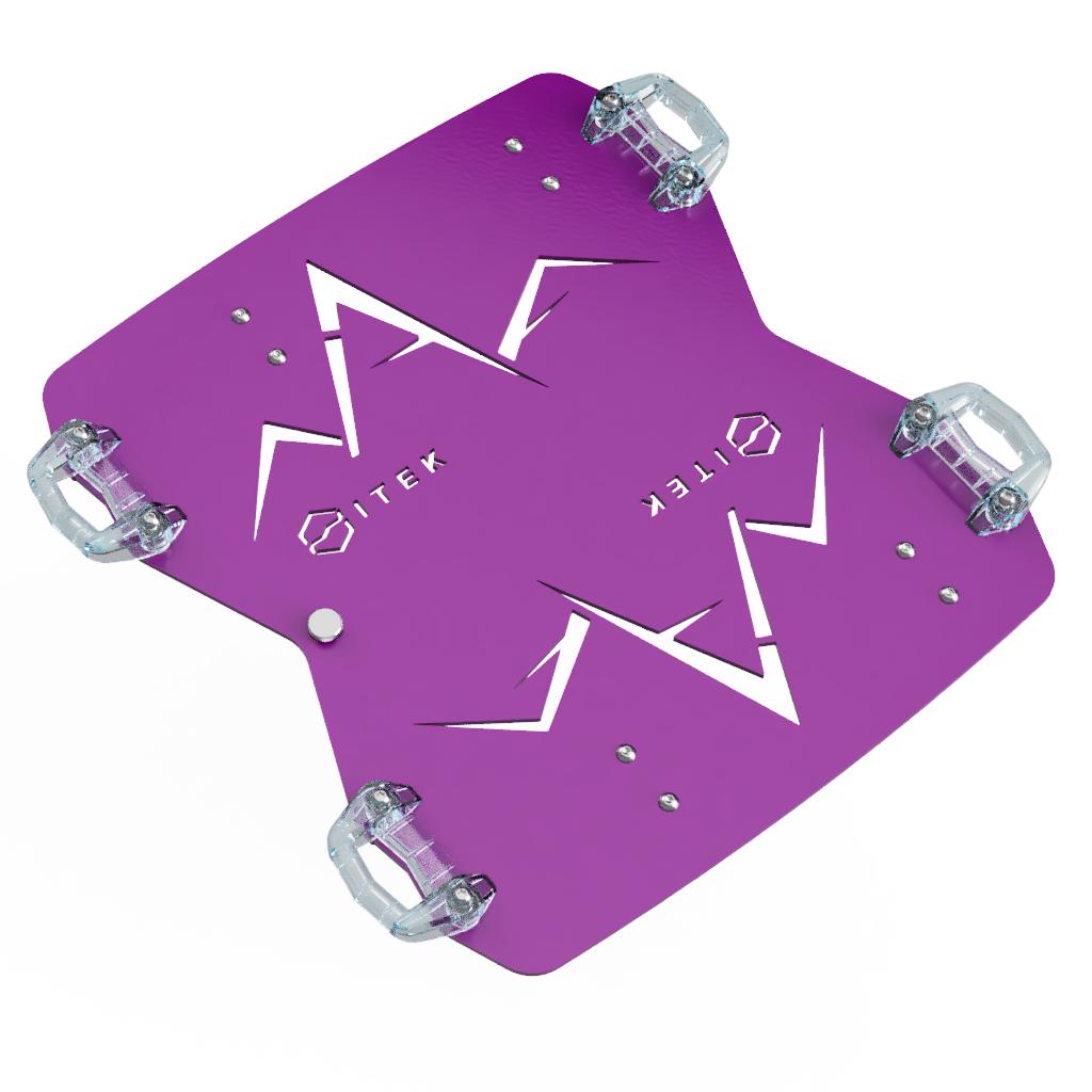 Adaptateur Milwaukee Packout vers Ski-Doo LinQ double en aluminium pour motoneige violet
