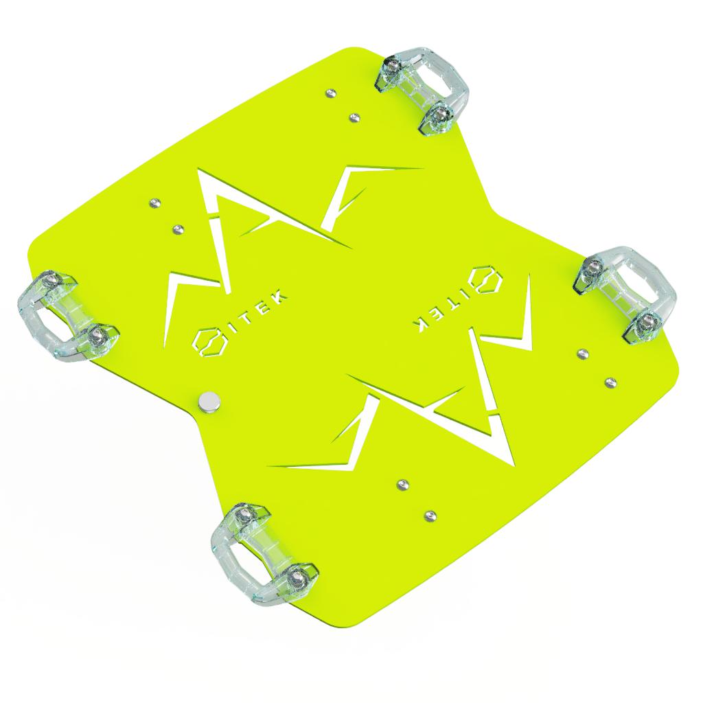 Adaptateur Milwaukee Packout vers Ski-Doo LinQ double en aluminium pour motoneige vert moyen