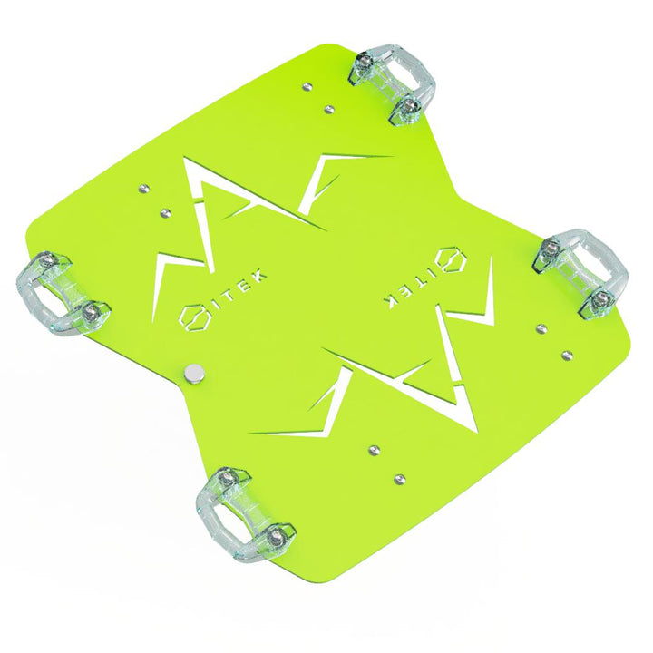 Adaptateur Milwaukee Packout vers Ski-Doo LinQ double en aluminium pour motoneige vert neon