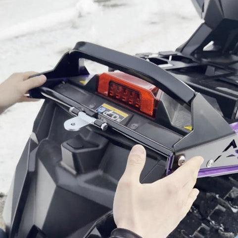 Polaris Matryx 137 rear bumper with raised grab handle and hitch