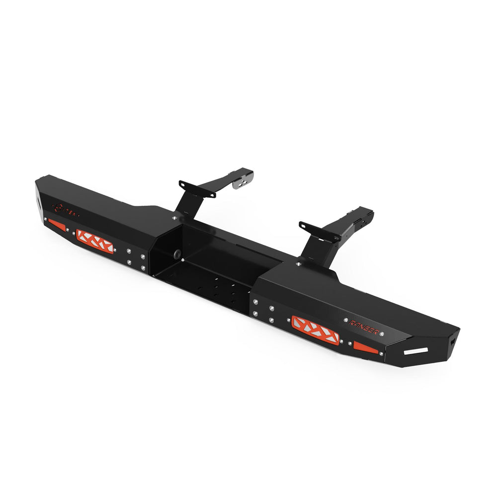 Vue 3D du pare-chocs arrière pour Polaris Ranger en couleur orange rust