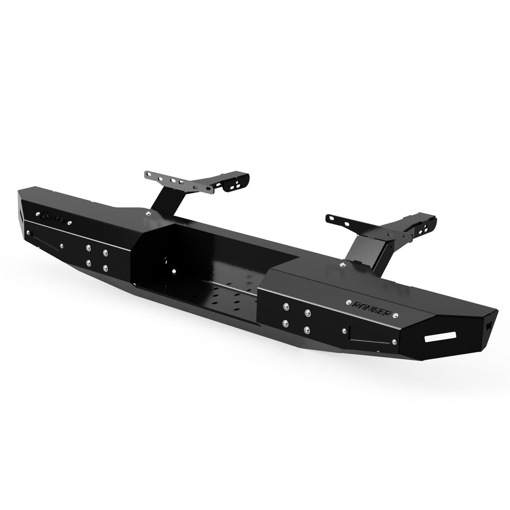 Vue 3D du pare-chocs arrière pour Polaris Ranger 570 midsize en couleur noir
