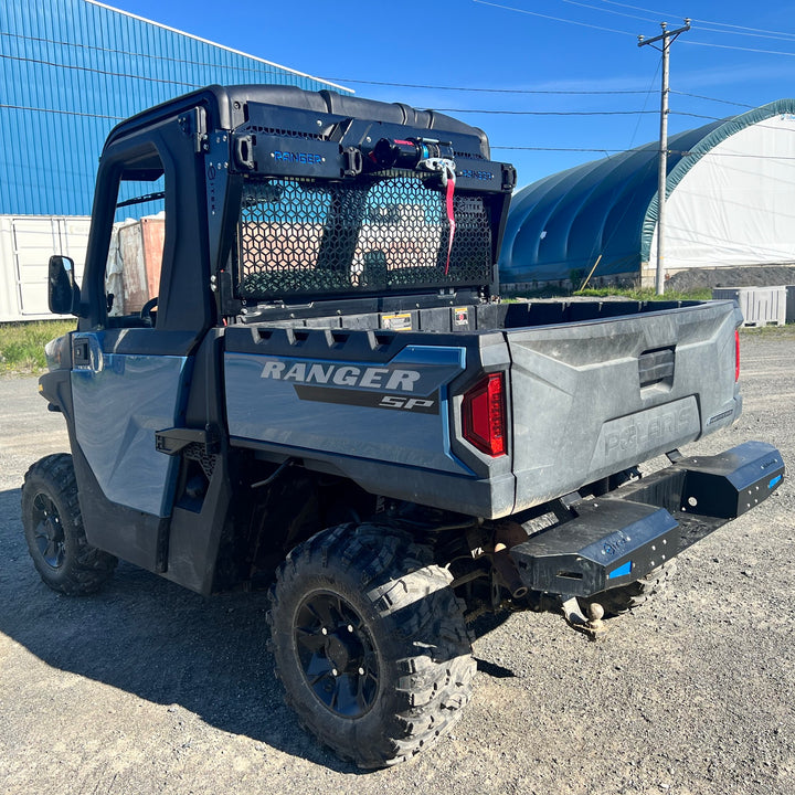 Support de treuil robuste pour Polaris Ranger avec adaptateurs LinQ et pare-chocs arrière Itek Industries