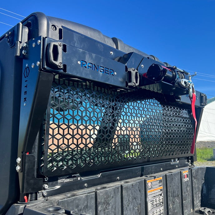 Support de treuil arrière cabine pour Polaris Ranger avec adaptateur LinQ Itek